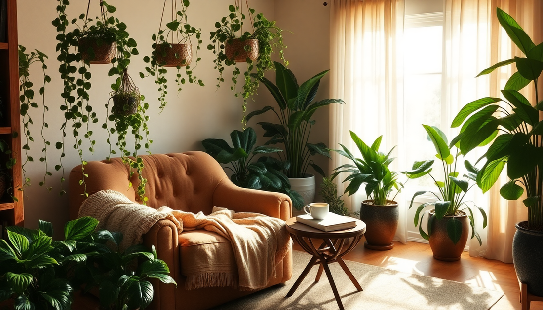 Creating a Relaxing Reading Nook with Indoor Plants