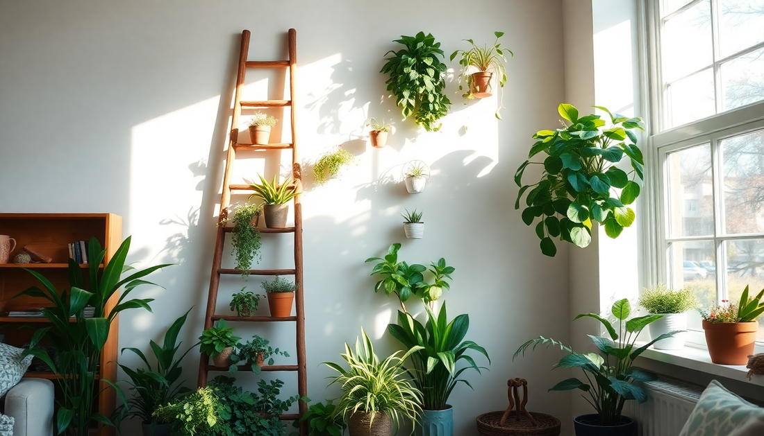 How to Create a Stunning Indoor Plant Ladder Display