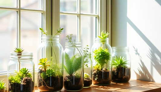 Grow Your Own Miniature Garden: How to Cultivate Indoor Plants in Old Glass Jars