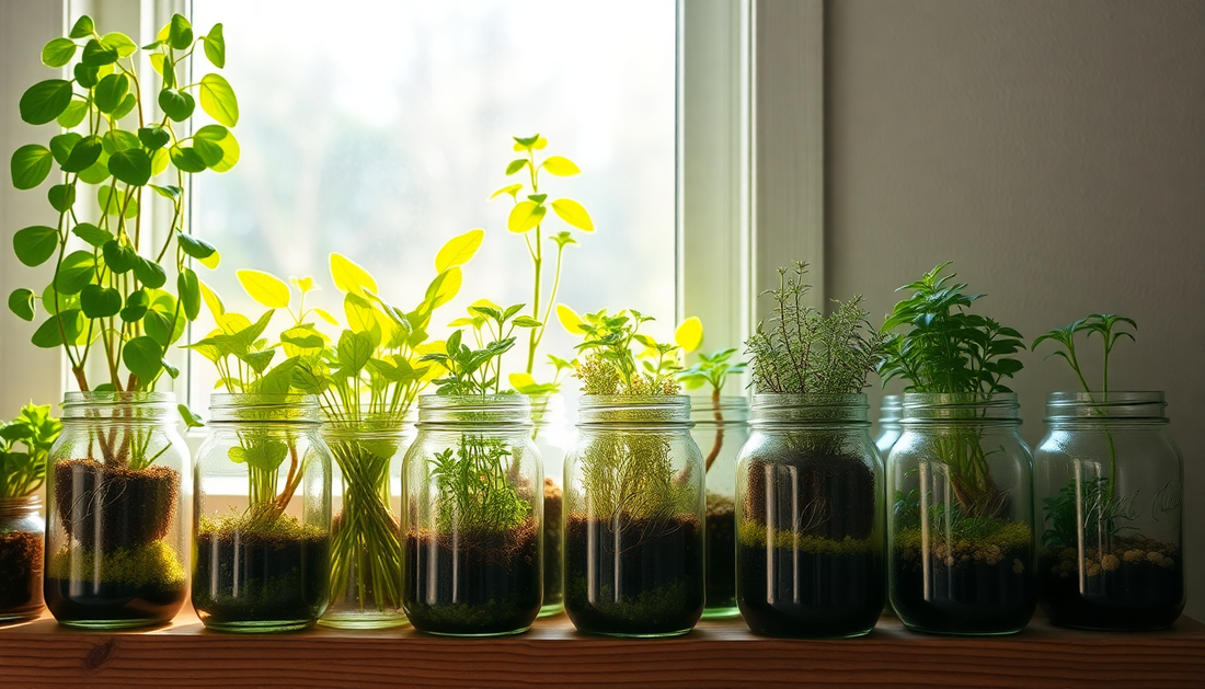 Grow Your Own Indoor Oasis: The Art of Cultivating Plants in Mason Jars